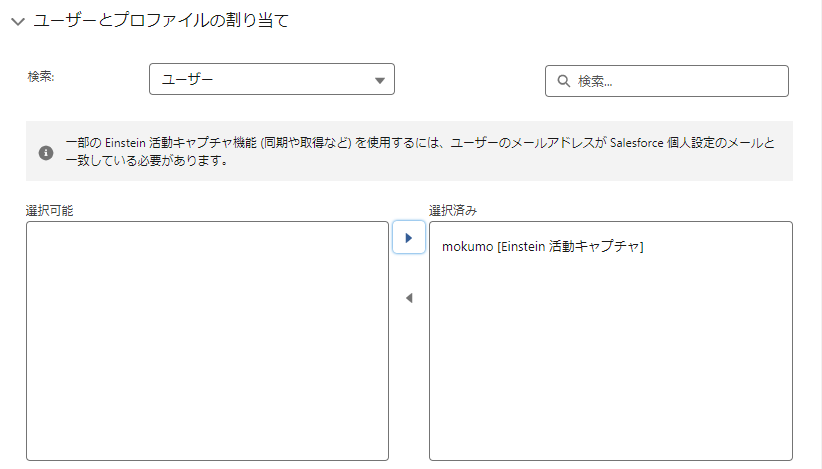 Einstein活動キャプチャ権限設定5